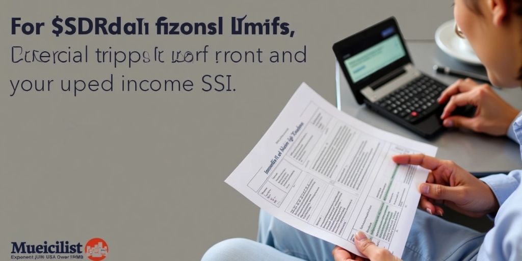 Person analyzing finances for SSI eligibility.