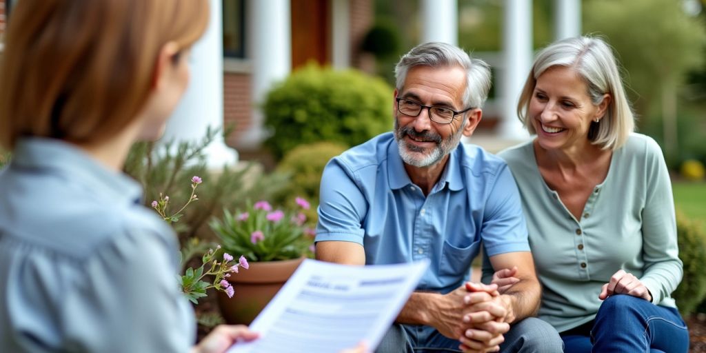 Couple discussing finances with advisor