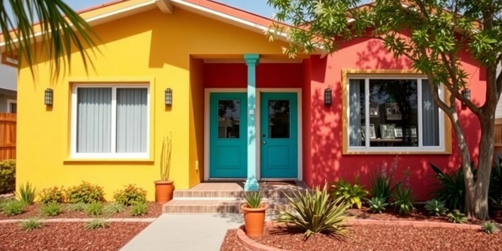 Updated 1960s house exterior with modern design elements.